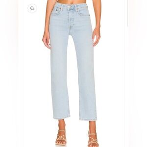 RE/DONE Light Wash Wide Leg Jeans size 25